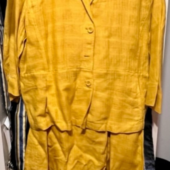 Bright Yellow 2 Piece Dress and Jacket - Picture 2 of 2
